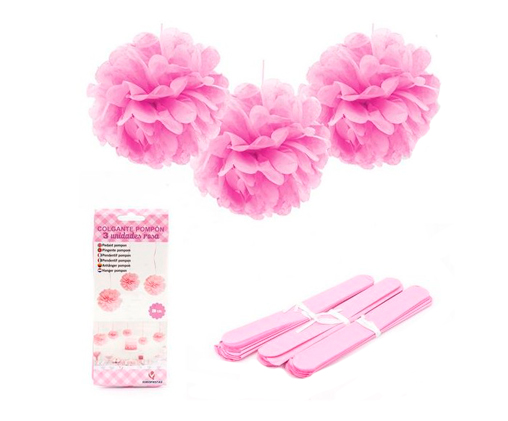 pompones-rosas-de-decoracion
