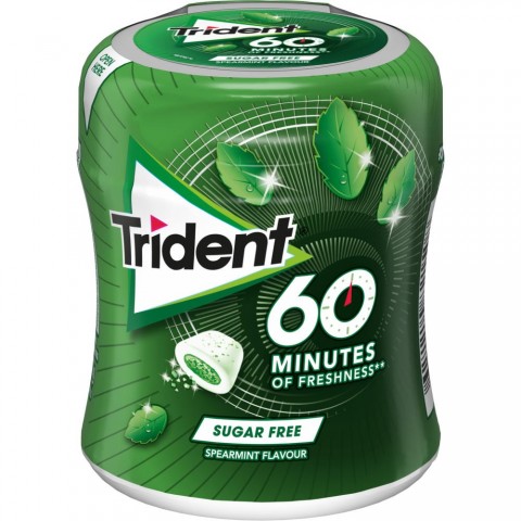 Chicles Trident Box Hierbabuena 60 minutos 6 botes