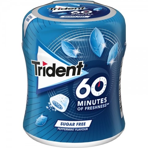 Chicles Trident Box Menta 60 minutos 6 botes