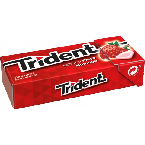 Chicles trident formato gragea sabor fresa 24u.