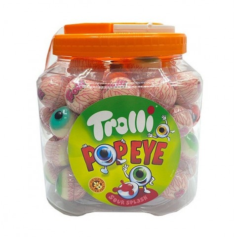 Ojos de Trolli rellenos Bote 85u.