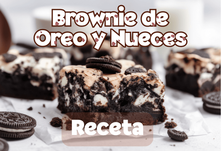 receta de brownies con nueces y oreo