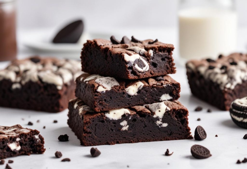 receta de brownies con nueces y oreo