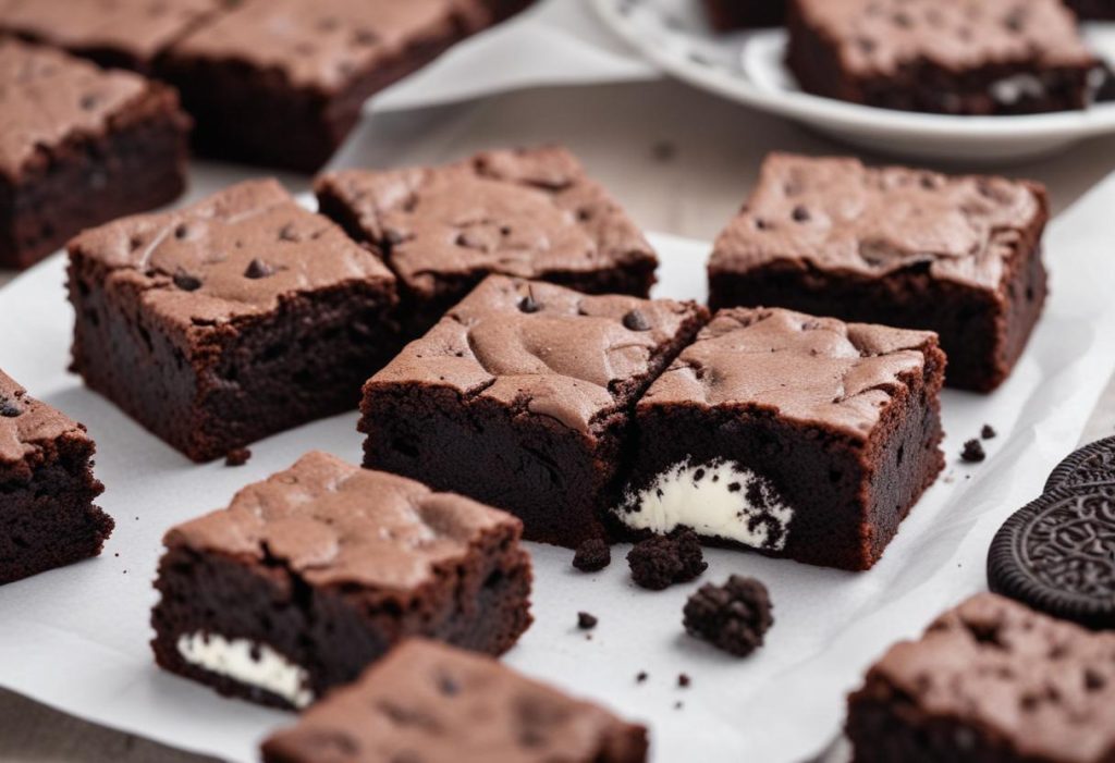 receta de brownies con nueces y oreo